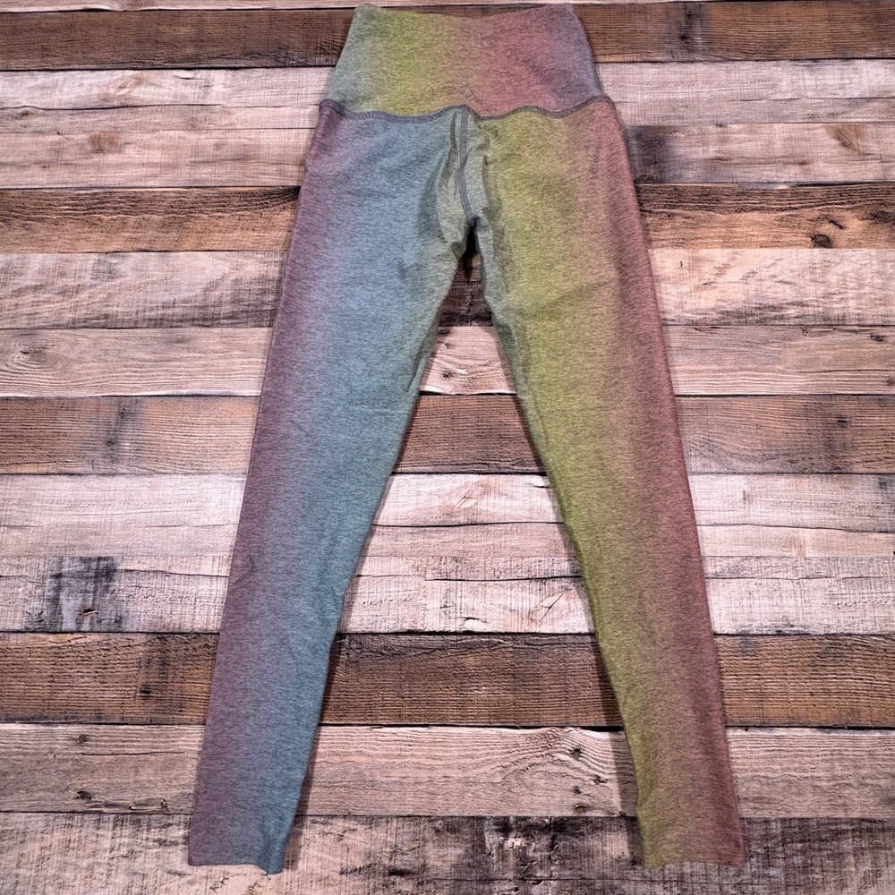 Beyond Yoga Women Leggings XS Rainbow Space Dye High Waisted Activewear Pants - Picture 2 of 9